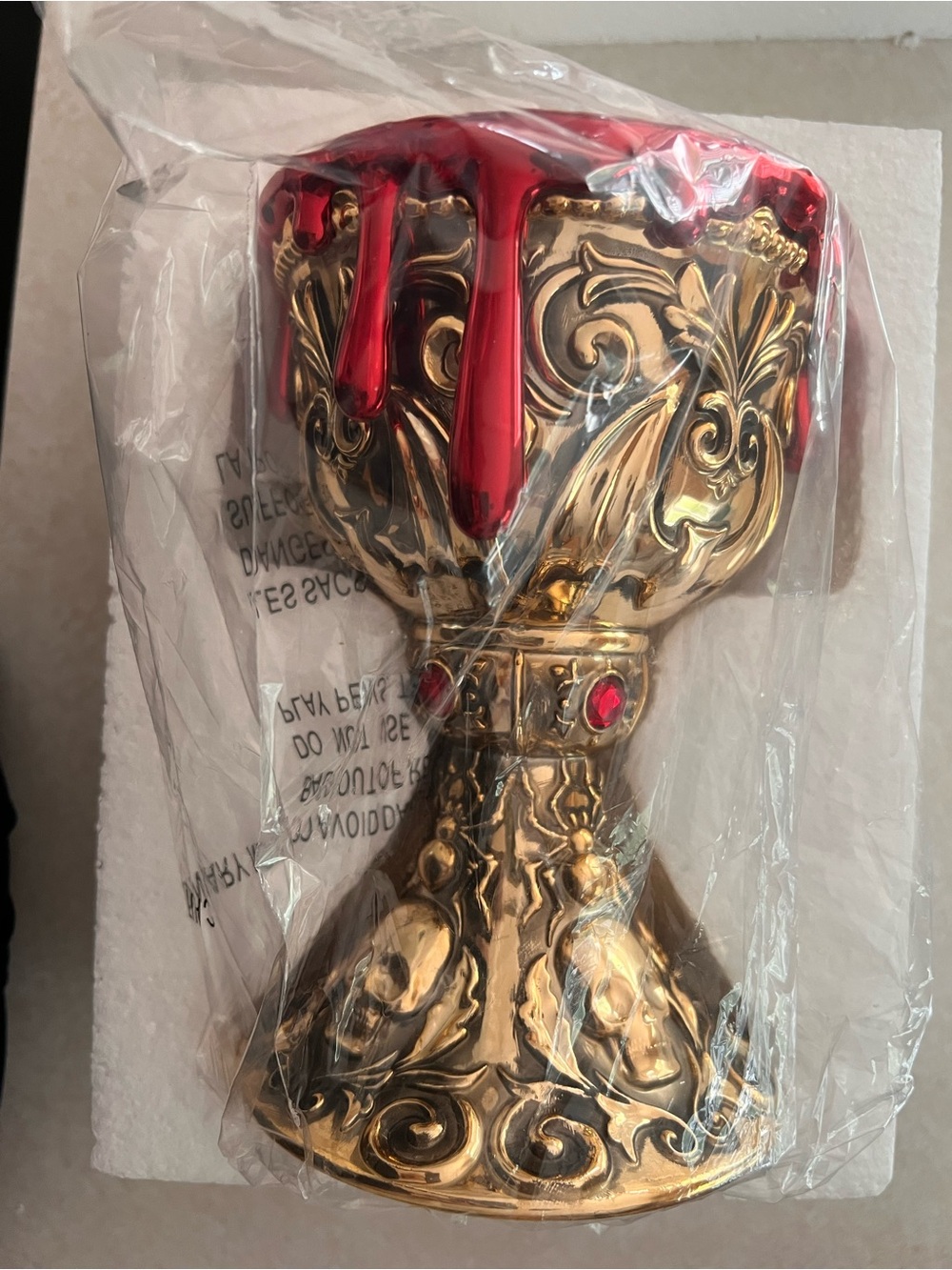 Bath Body Works Chalice Cup Gothic Skull Whimsygoth Goth 3 Wick Candle Holder - Picture 10 of 10